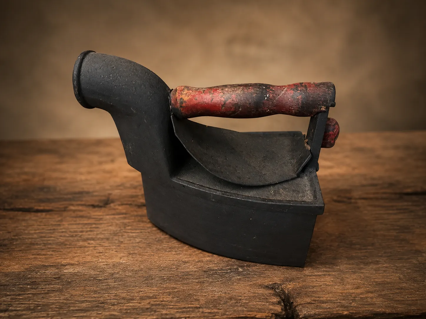 Antique charcoal iron in the heritage museum