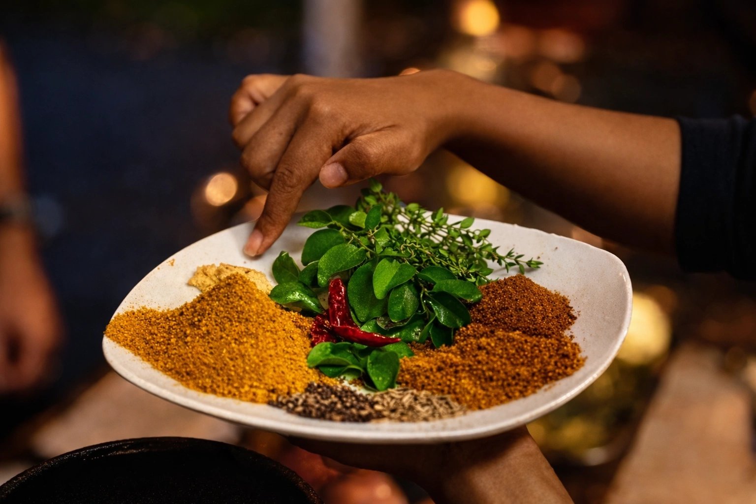 Spices prepared for a Mauritian fish curry