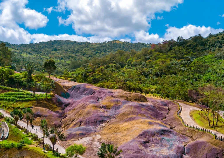 The twenty-three coloured earth at Vallé Advenature Park, Chamouny
