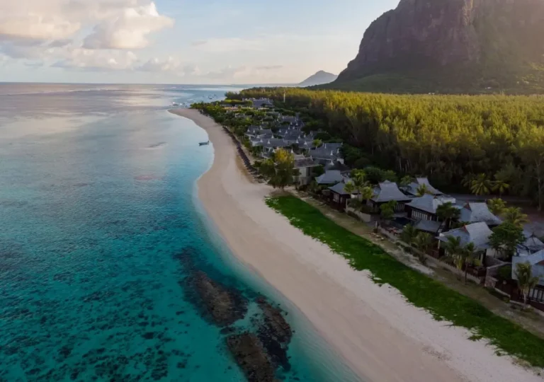 Le Morne beach and Le Morne Brabant mountain, Mauritius