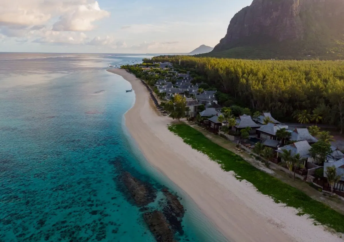 Le Morne beach and Le Morne Brabant mountain, Mauritius
